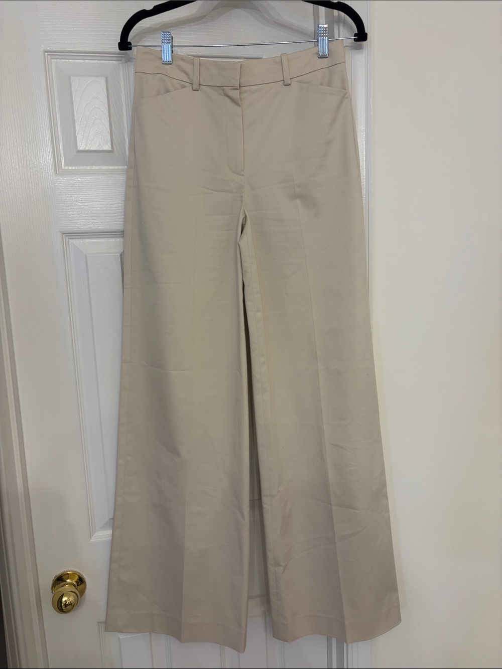 Theory Terena Wide Leg Women's Dress Pants in Beige